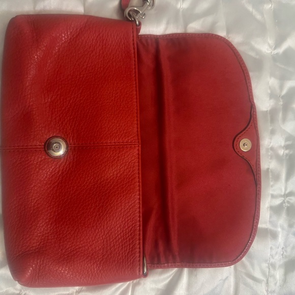 Coach Vermillion Red Leather Wristlet (fits phone) - Picture 5 of 9